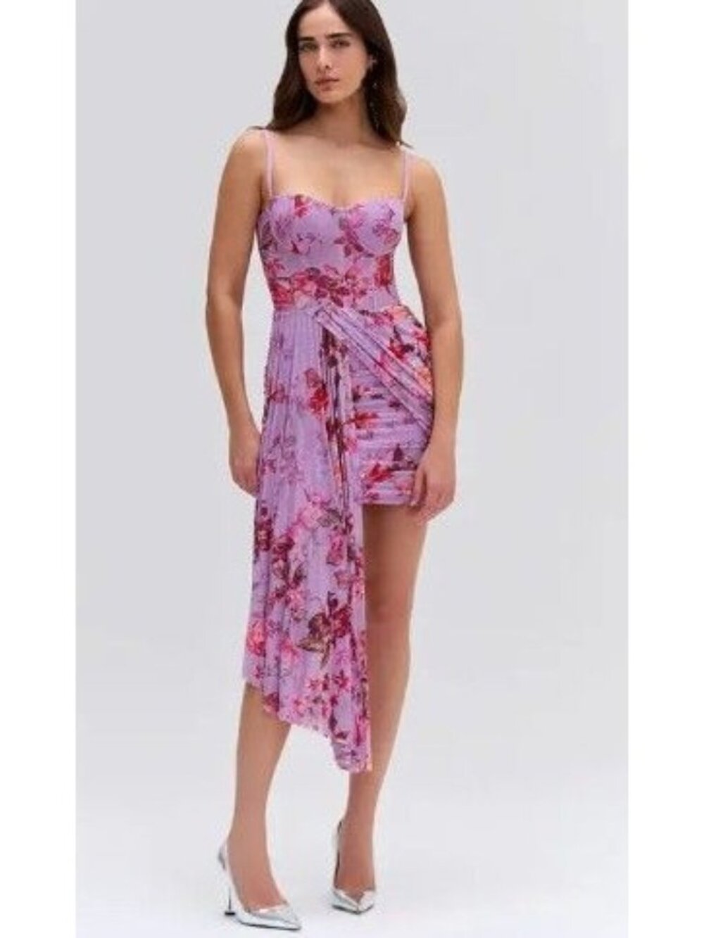 PatBo floral haze bustier mini dress SZ 2 Wedding Guest Look Cocktail Dress